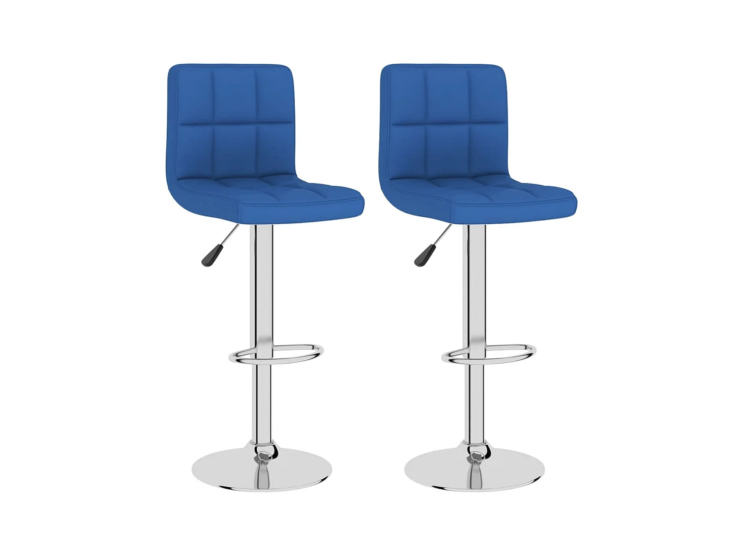Tabourets de bar 2 pcs Bleu Tissu