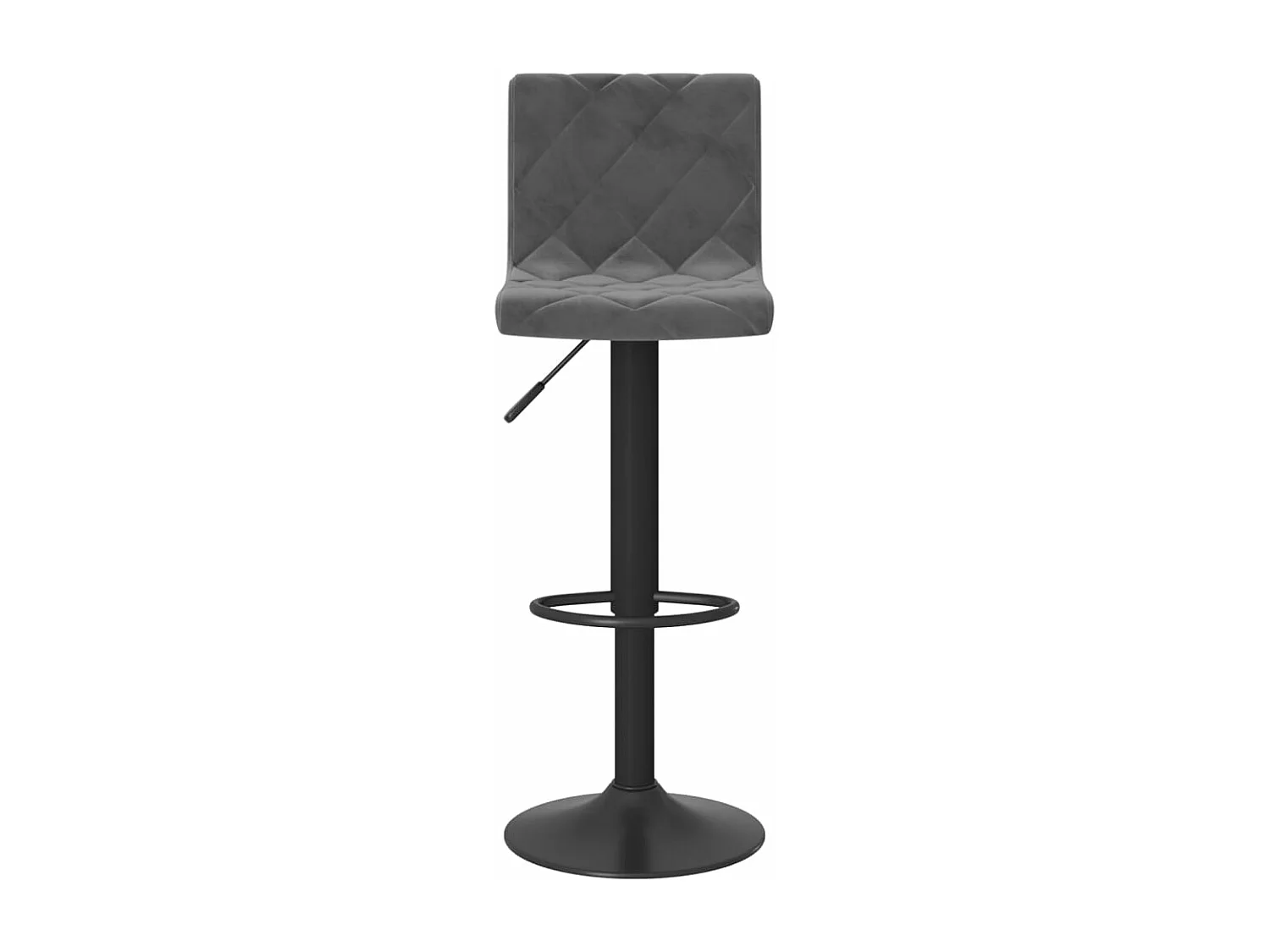 Tabourets de bar 2 pcs Gris foncé Velours 5