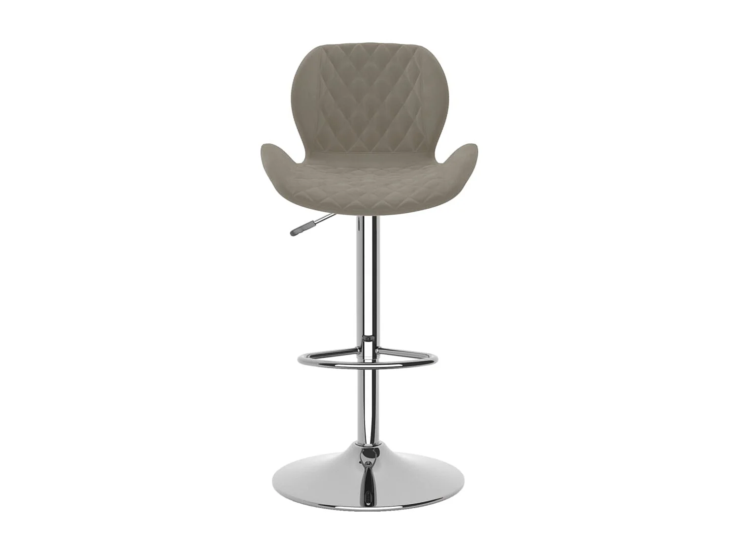 Tabourets de bar 2 pcs Gris clair Velours 13