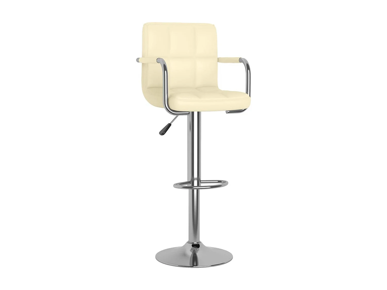 Tabourets de bar 2 pcs Crème Similicuir