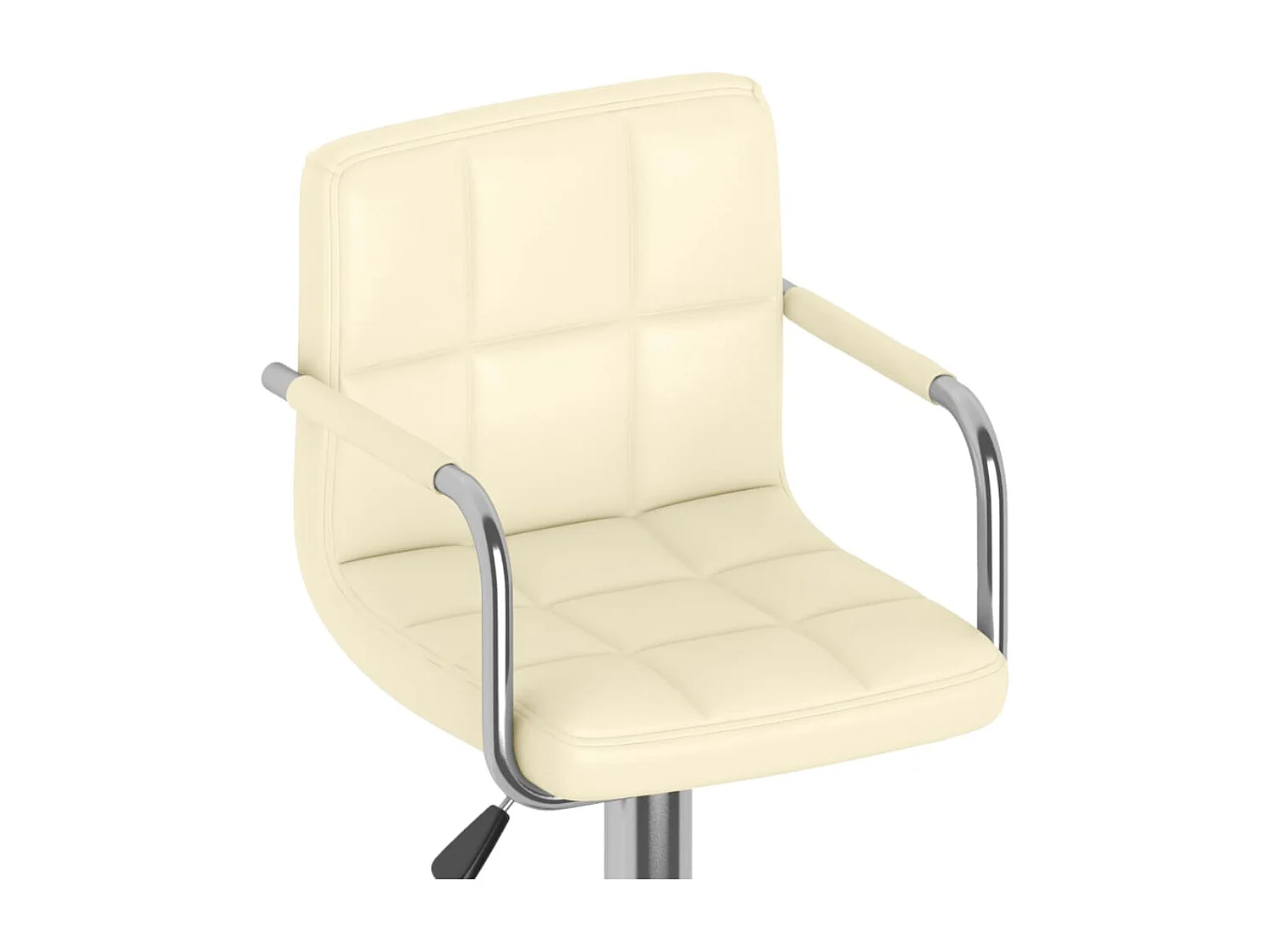 Tabourets de bar 2 pcs Crème Similicuir