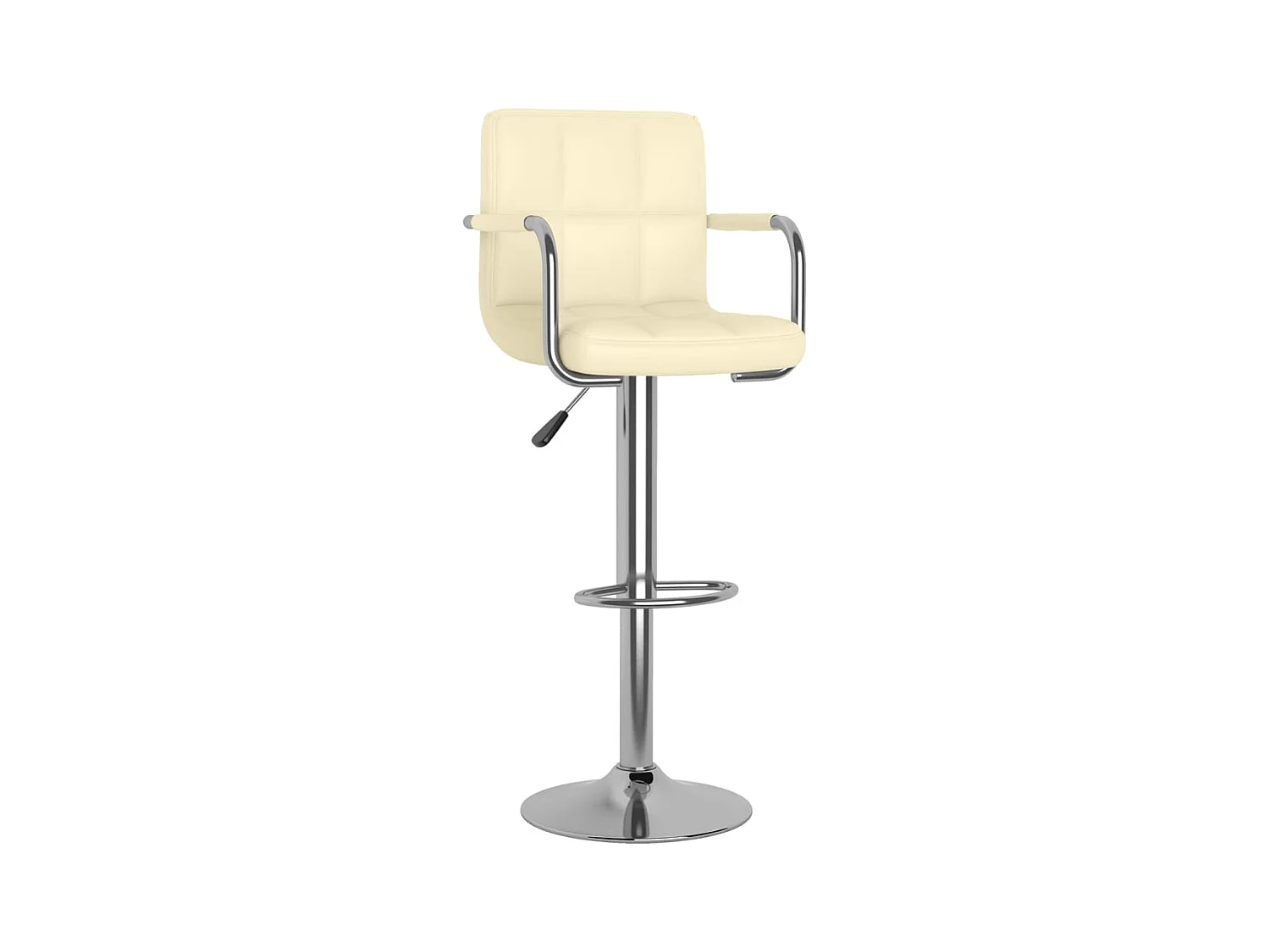 Tabourets de bar 2 pcs Crème Similicuir