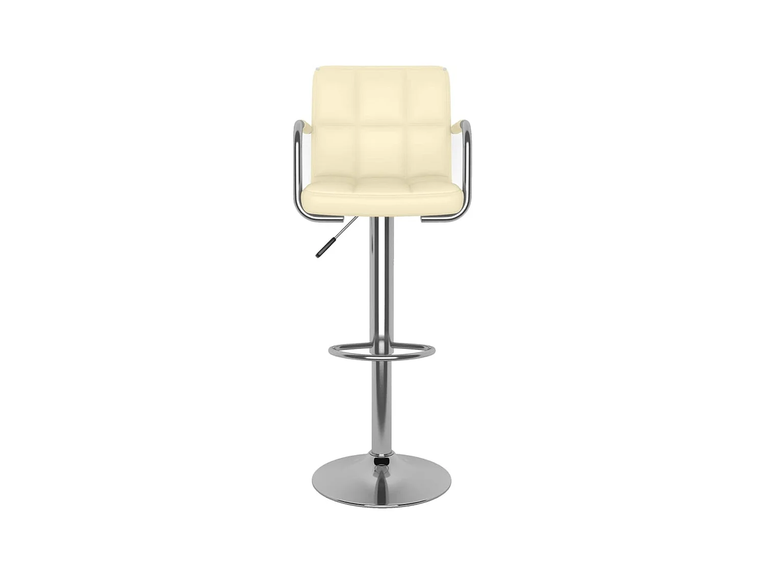 Tabourets de bar 2 pcs Crème Similicuir