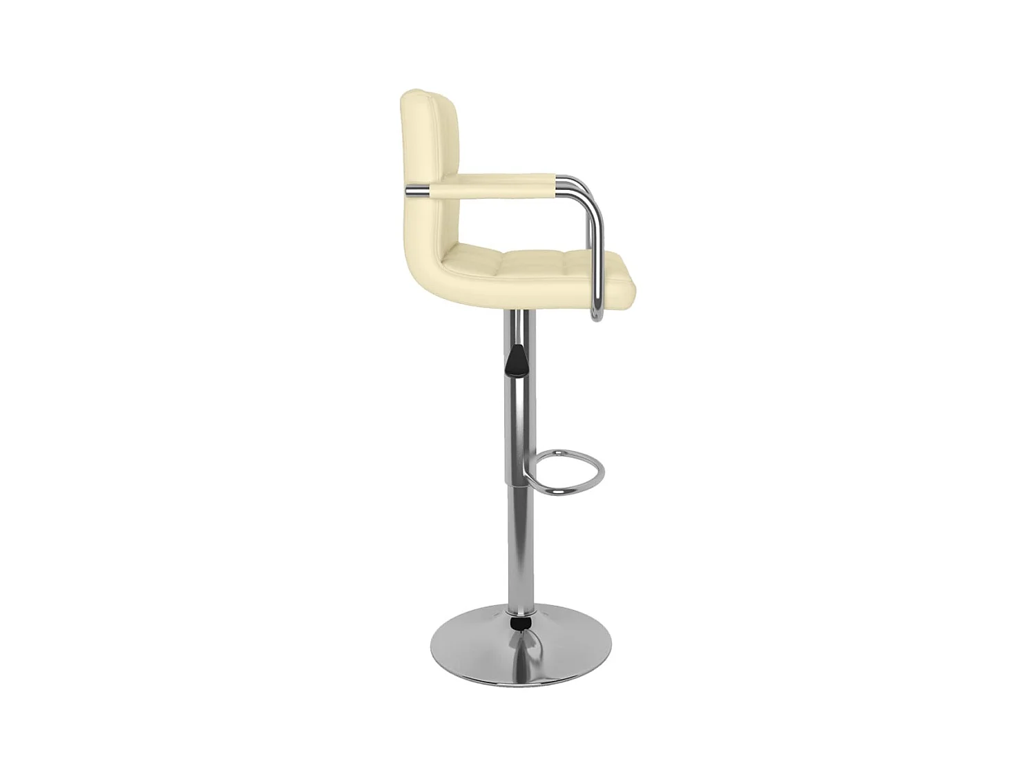 Tabourets de bar 2 pcs Crème Similicuir