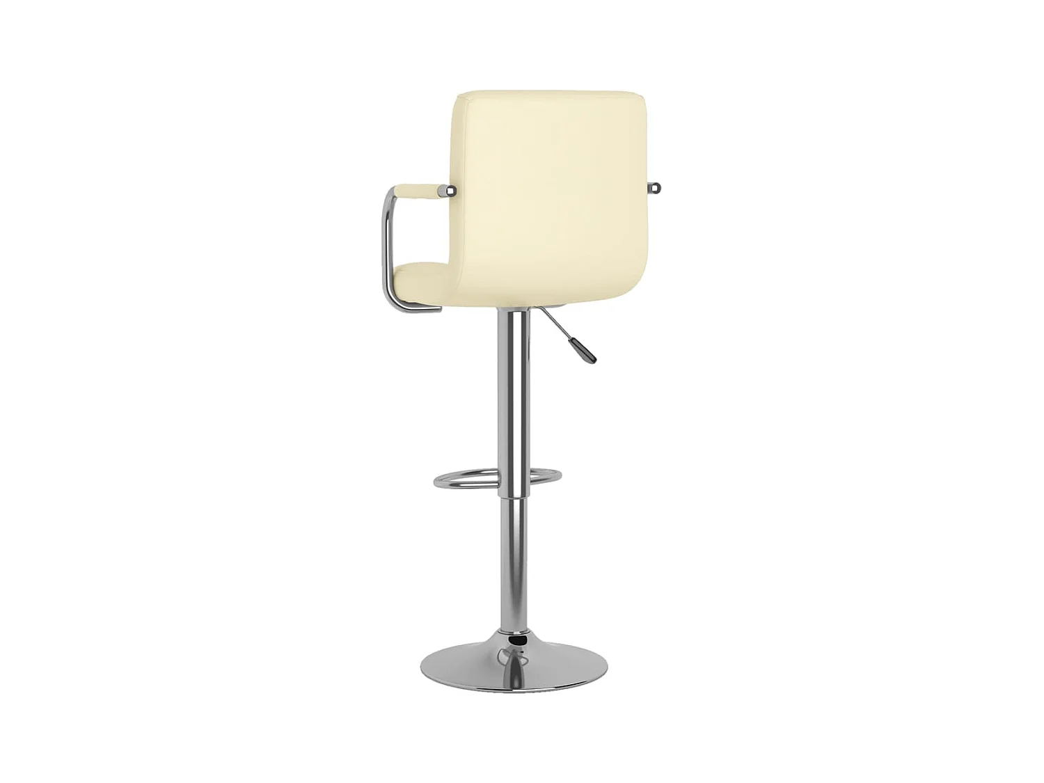 Tabourets de bar 2 pcs Crème Similicuir