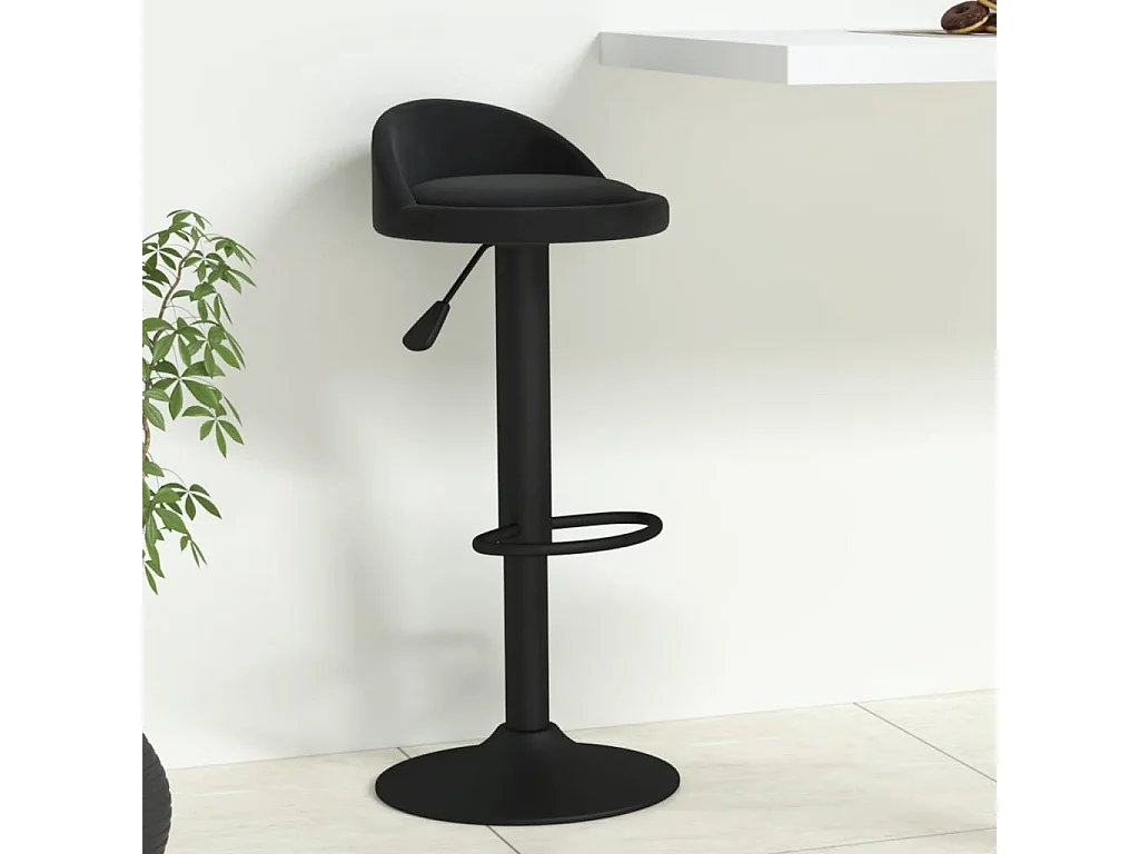 Tabouret de bar Noir Velours Ruza