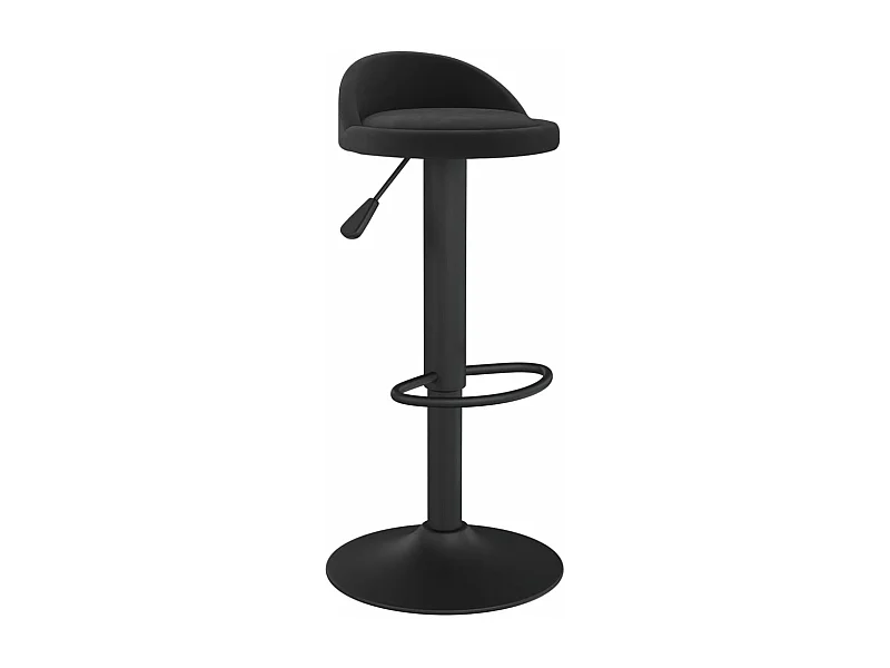 Tabouret de bar Noir Velours Ruza
