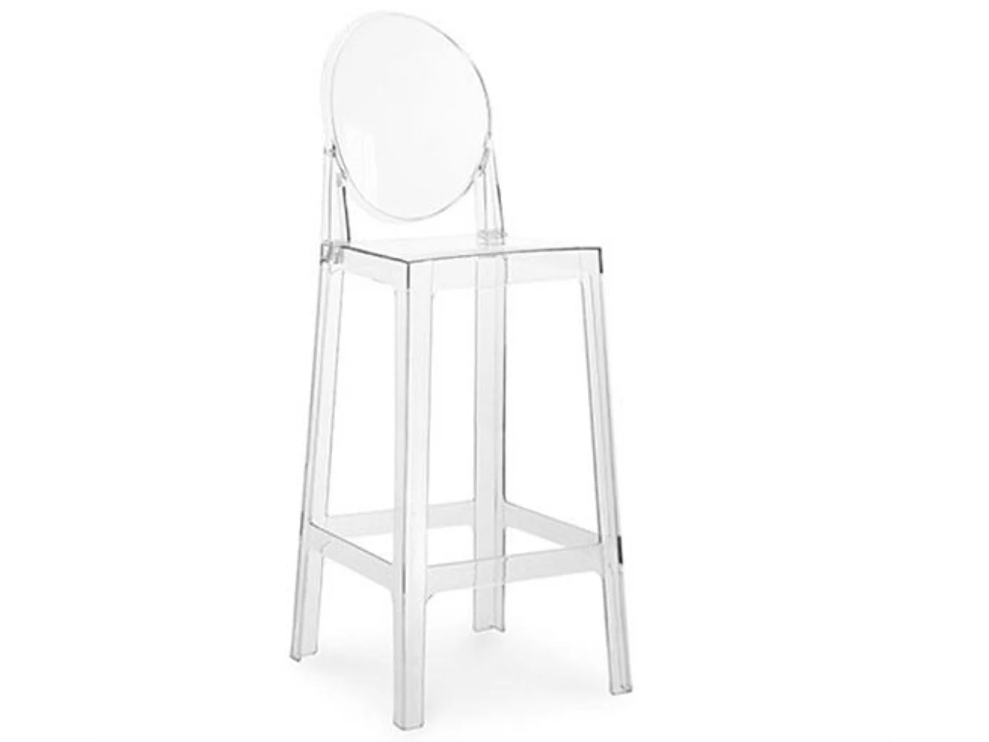 Trona Elisabeth transparente 75 cm-Transparente-Altura 75 cm