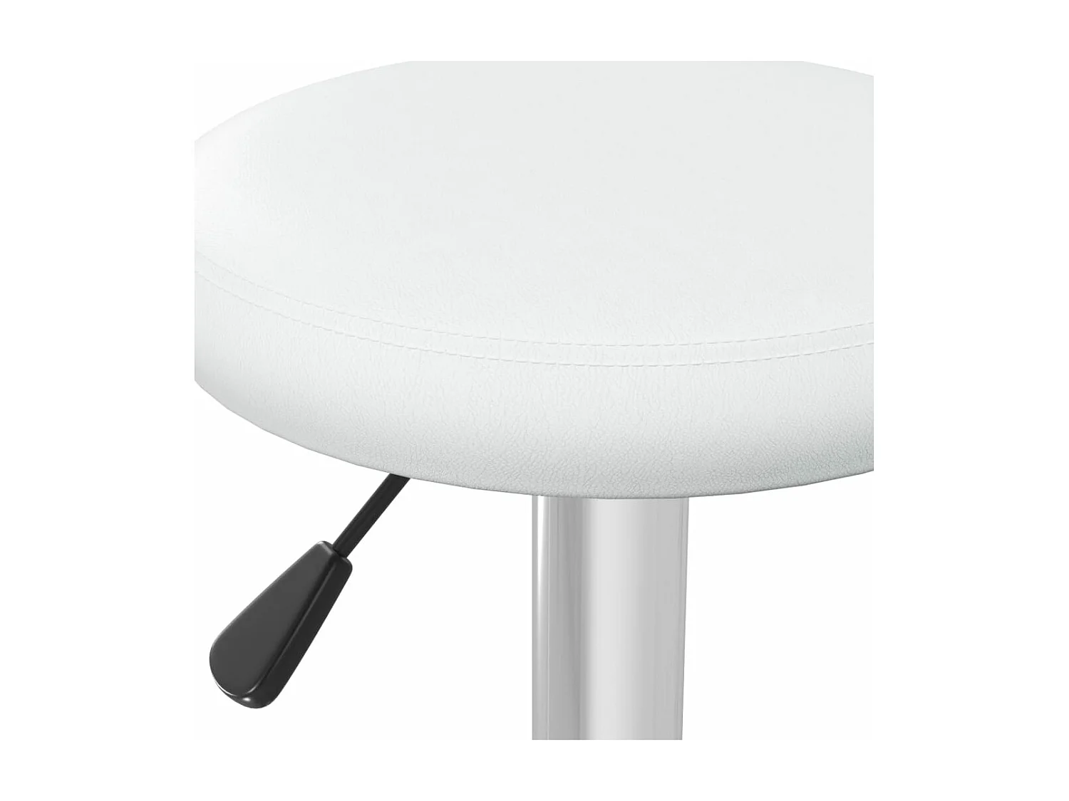 Tabourets de bar 2 pcs Blanc Similicuir 11