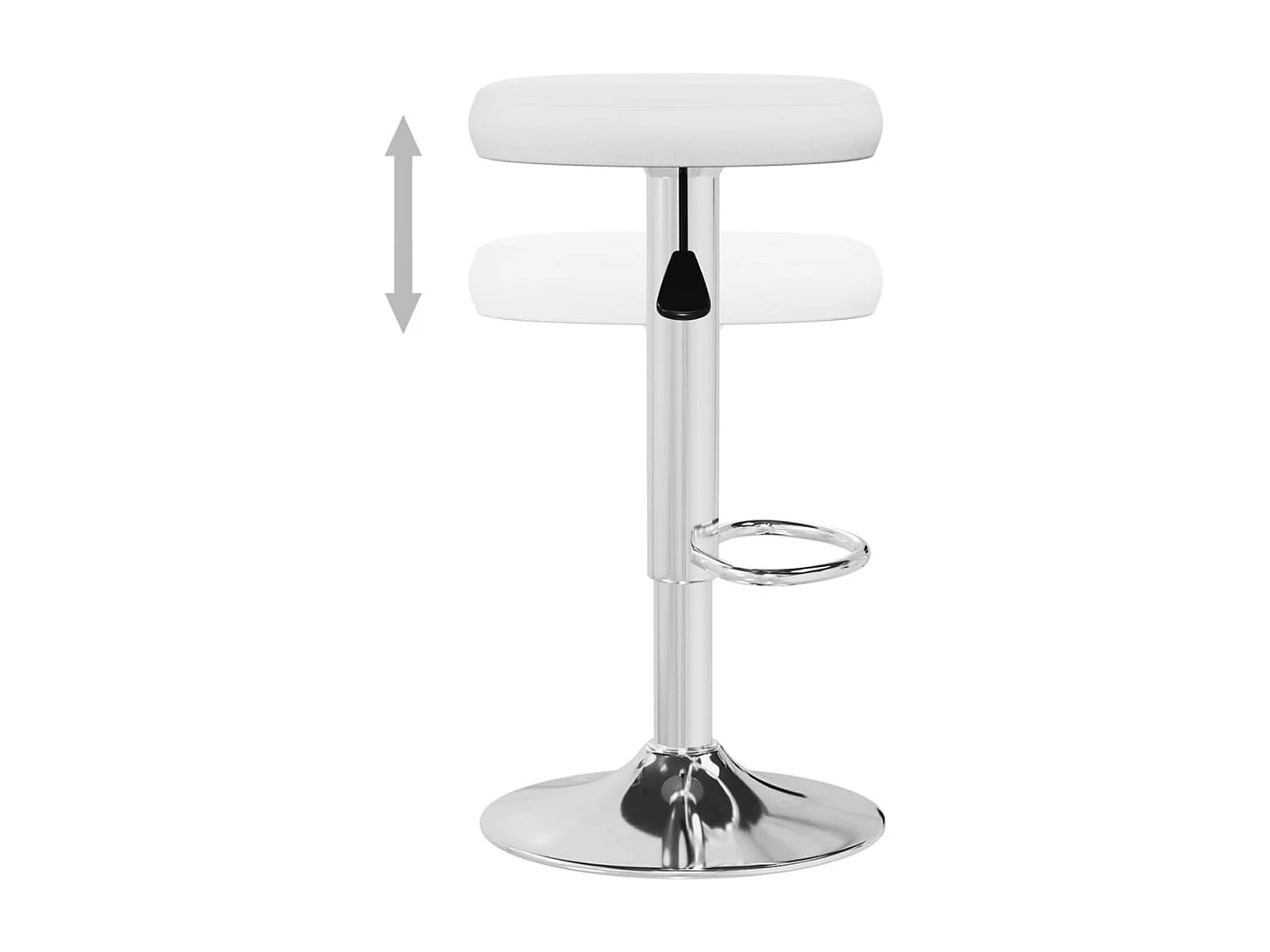 Tabourets de bar 2 pcs Blanc Similicuir 11