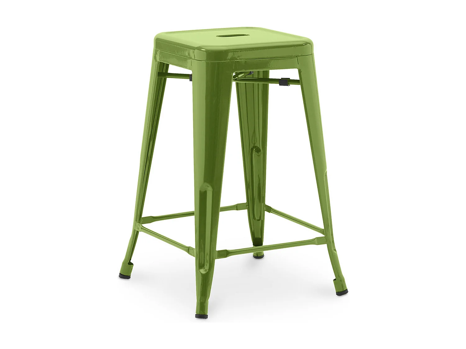 Tabouret industriel acier brillant renforcé Kalax 60cm --Couleur Doré