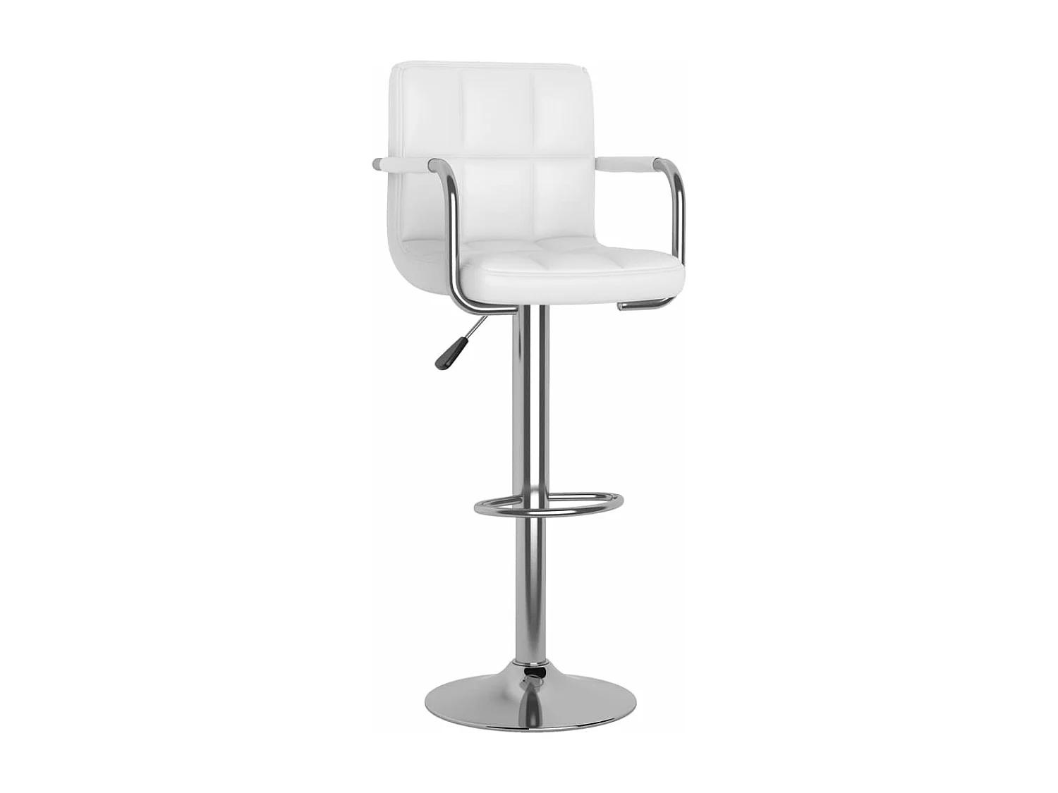 Tabourets de bar 2 pcs Blanc Similicuir