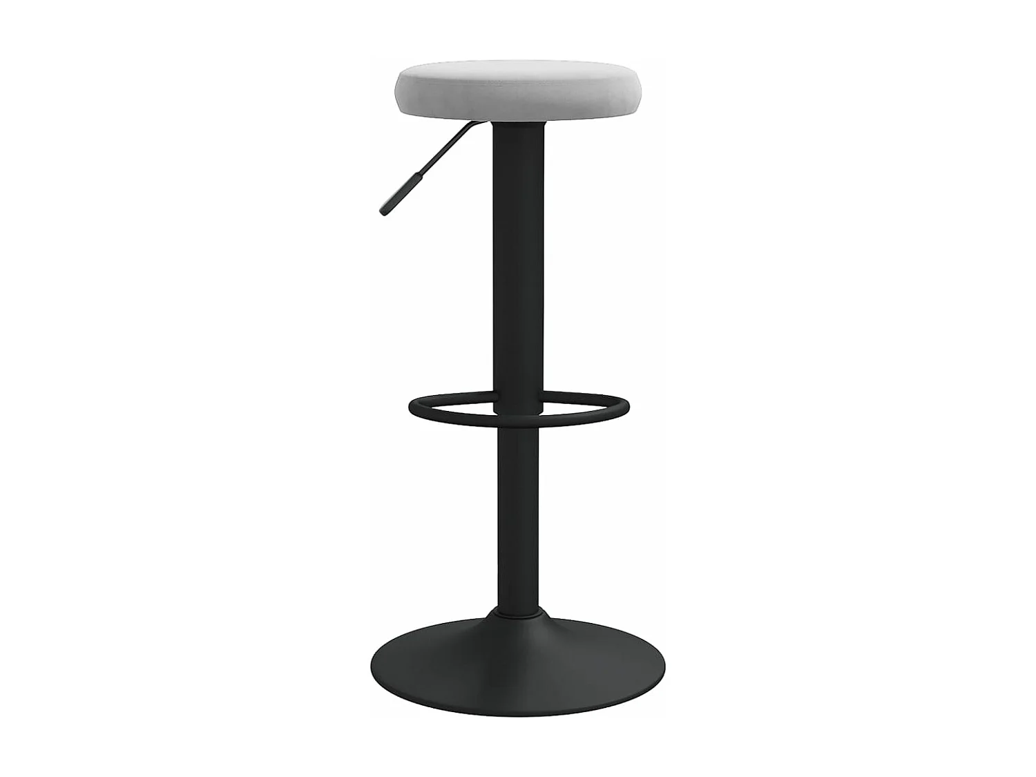 Tabourets de bar 2 pcs Gris clair Velours 3