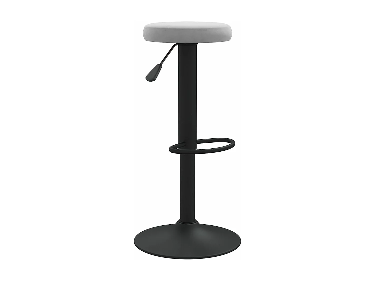 Tabourets de bar 2 pcs Gris clair Velours 3
