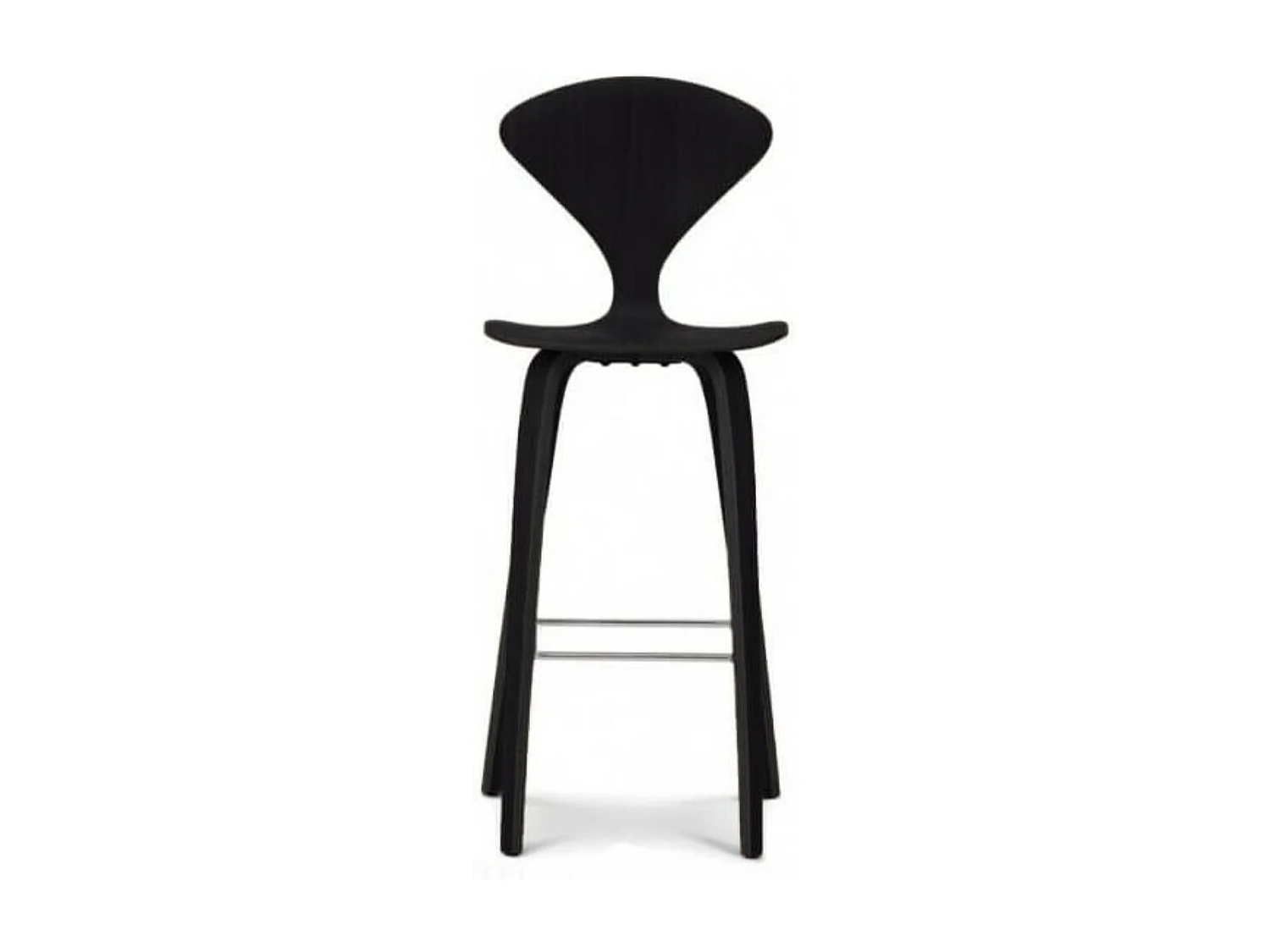 Tabouret de bar en bois frênes noir fait à la main Milener