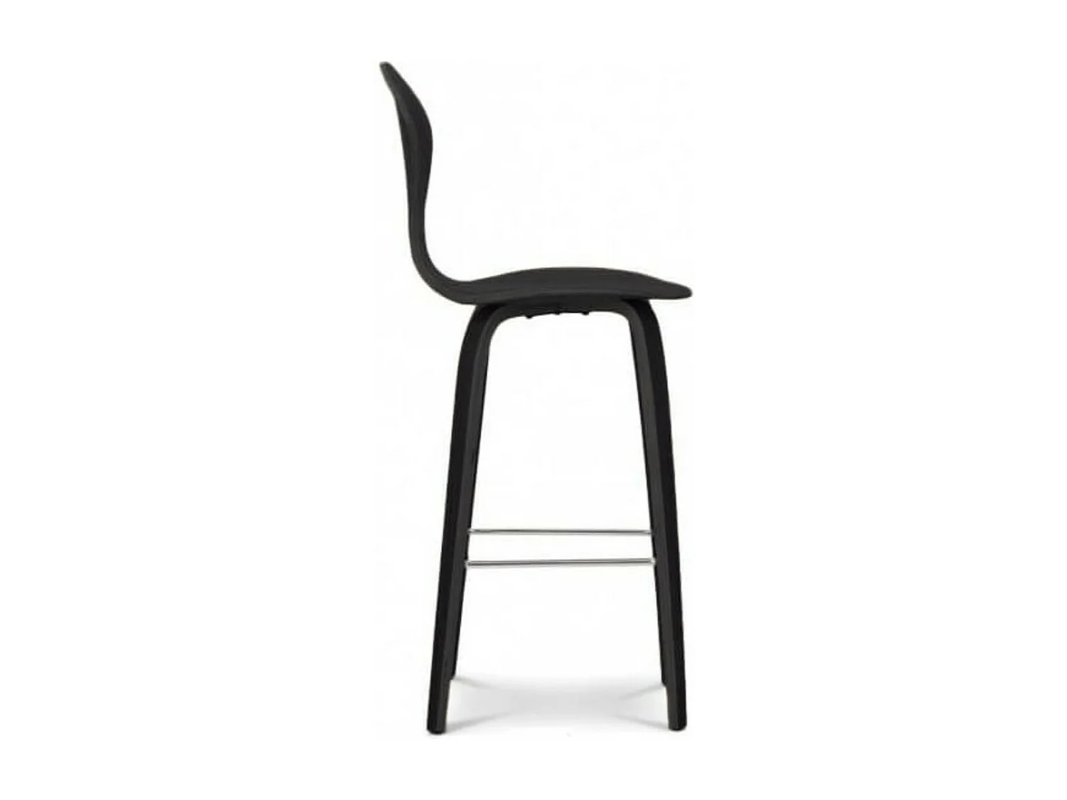 Tabouret de bar en bois frênes noir fait à la main Milener