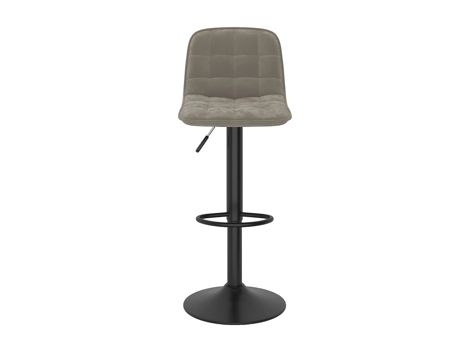 Tabourets de bar 2 pcs Gris clair Velours 11