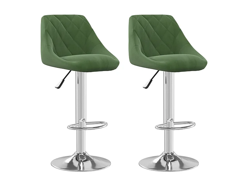 Tabourets de bar 2 pcs Vert foncé Velours 7