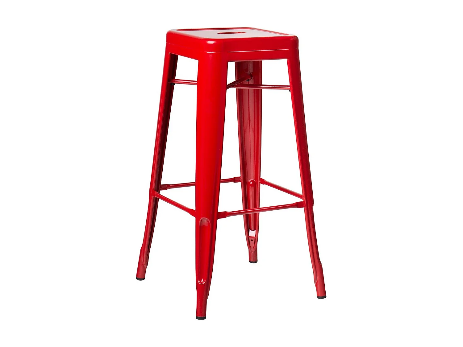 Kontoir taburete de acero beige brillante 76 cm-Color Rojo