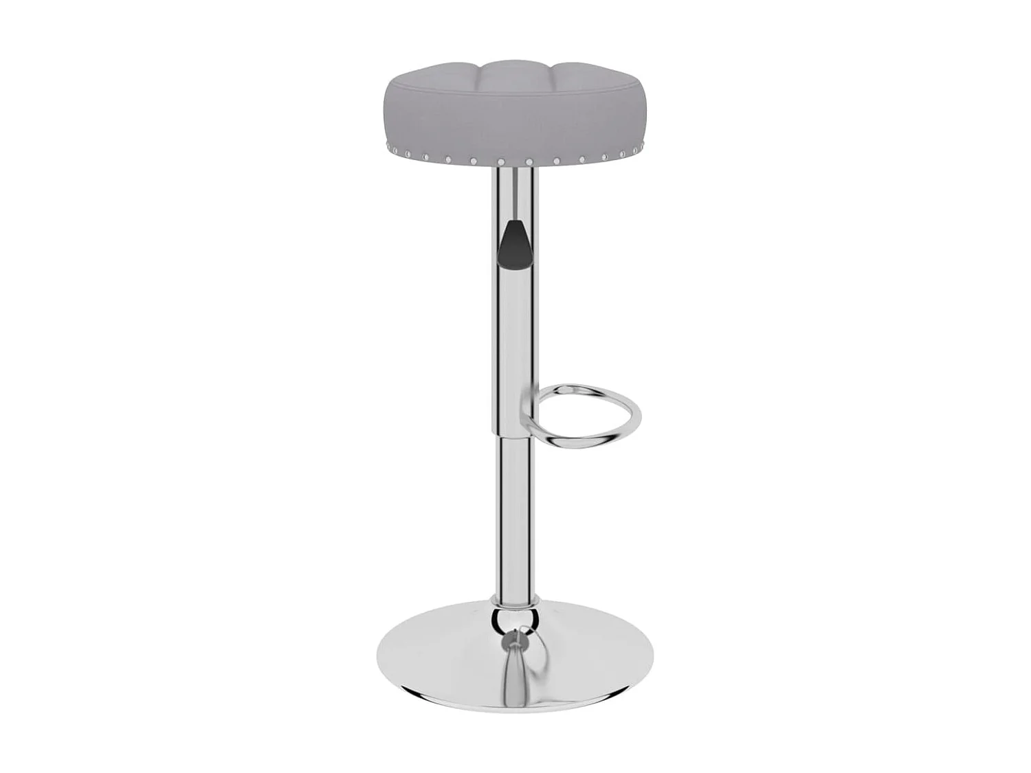 Tabourets de bar 2 pcs Gris Tissu 2