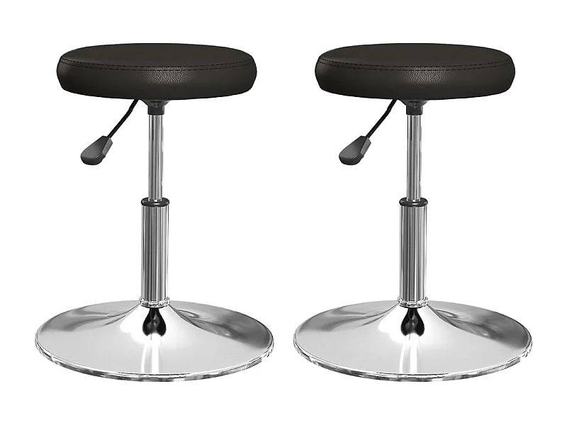 Tabourets de bar 2 pcs Noir Similicuir 11