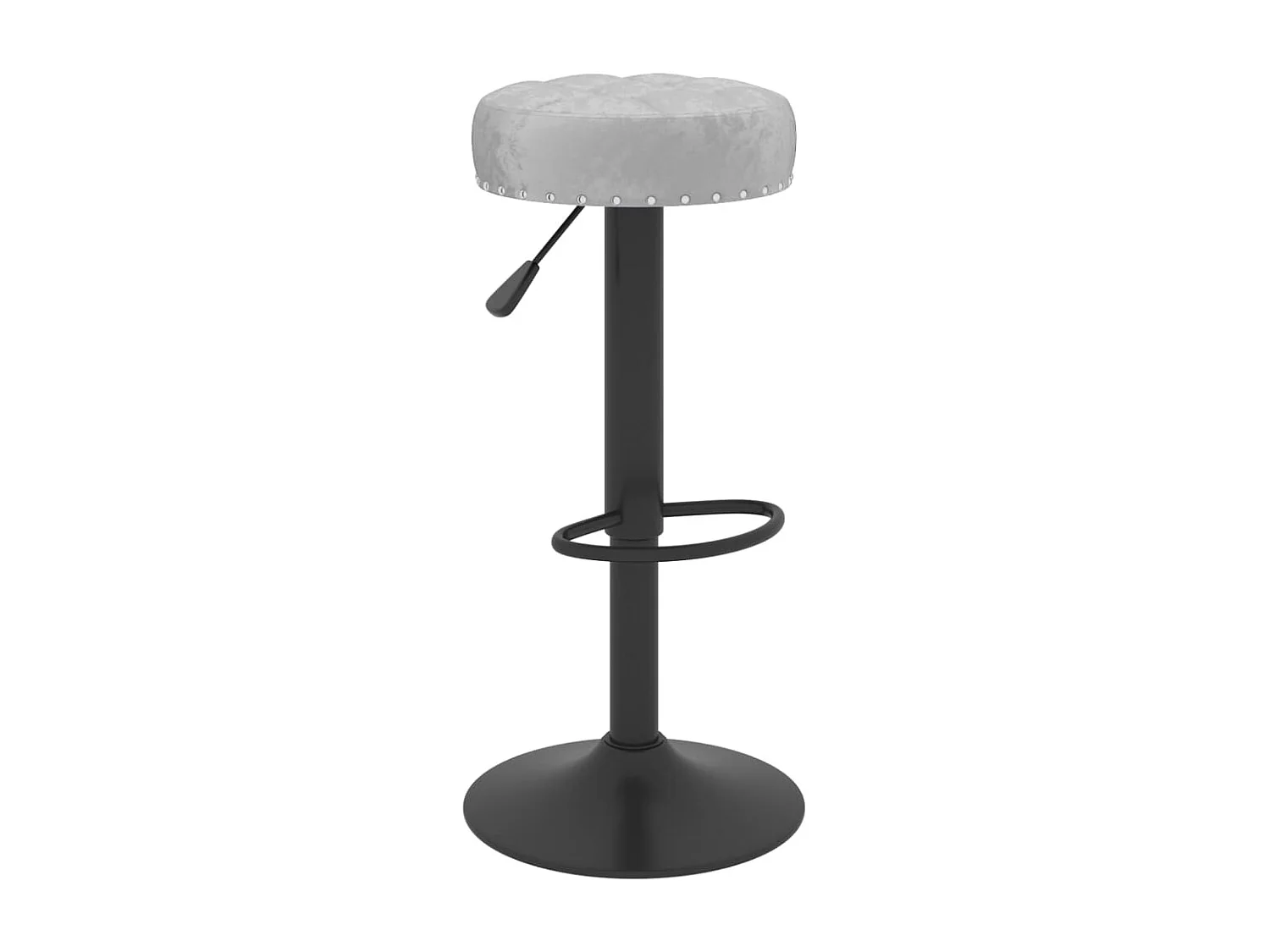 Tabourets de bar 2 pcs Gris Velours