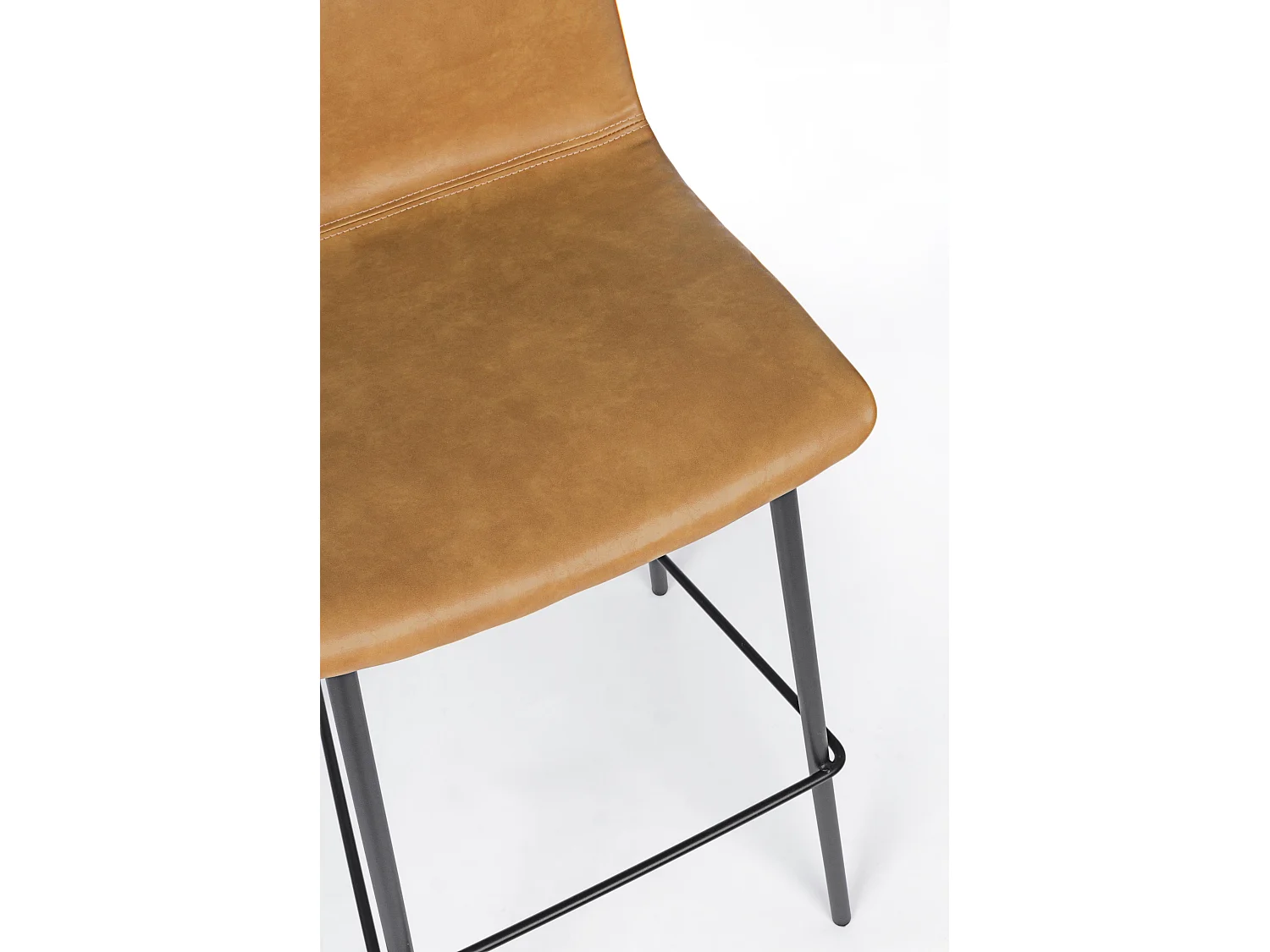 Lot de 2 tabourets de bar Kyra – Élégance Vintage-Couleur Camel