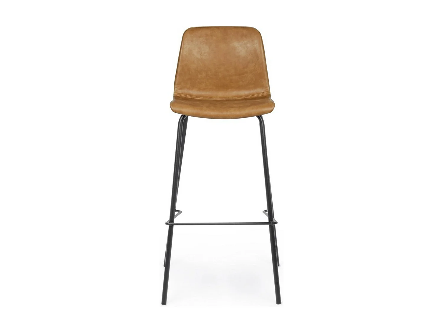 Lot de 2 tabourets de bar Kyra – Élégance Vintage-Couleur Camel