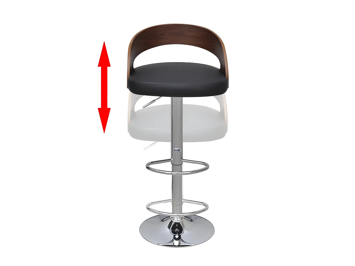 Barkrukken 2 st gebogen hout