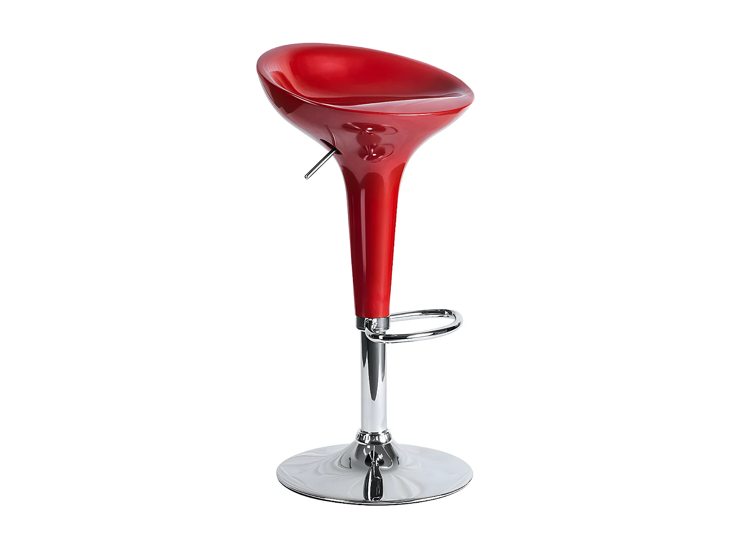 Tabouret rouge brillant Vingo - Lot de 2