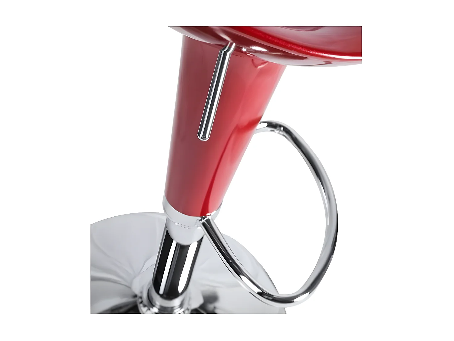 Tabouret rouge brillant Vingo - Lot de 2