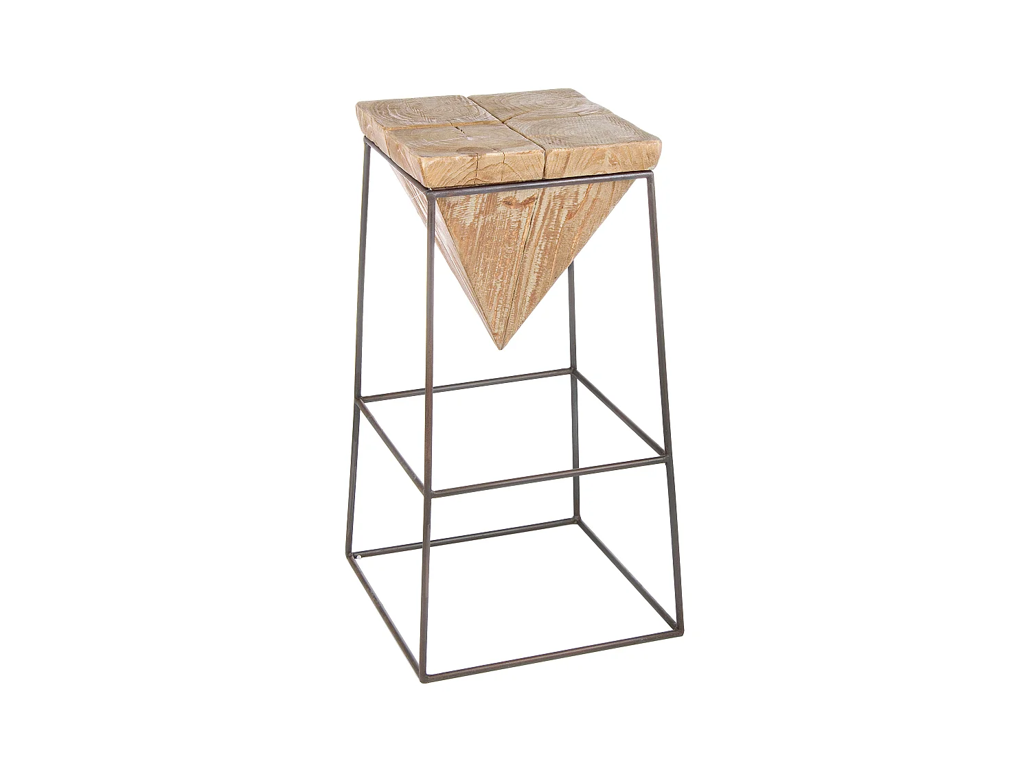 Tabouret de bar triangle en acier noir Pimy