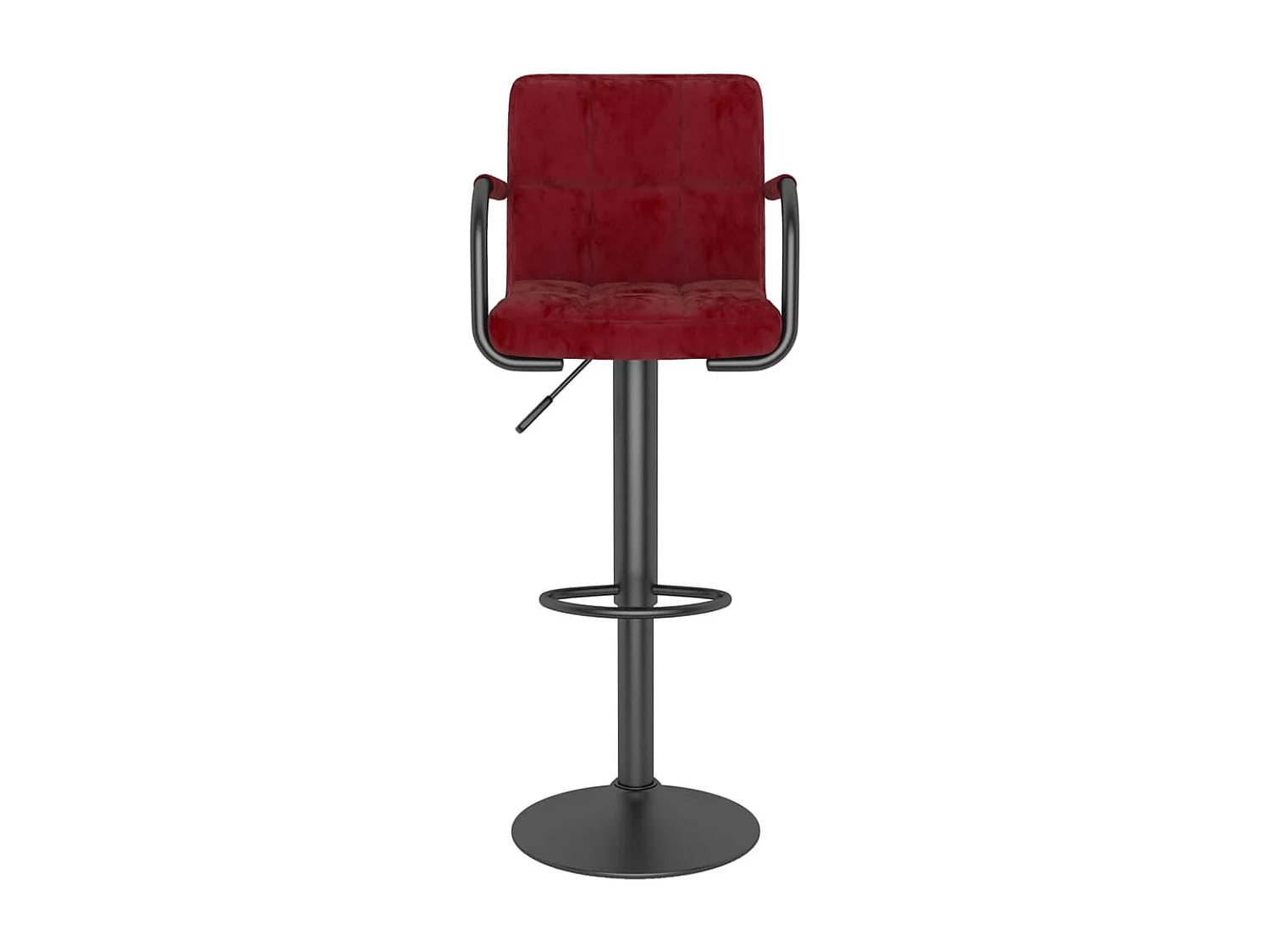 Tabourets de bar design avec accoudoir velours bordeaux Konfa - Lot de 2