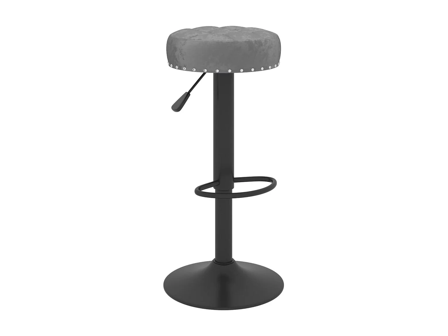 Tabourets de bar 2 pcs Gris foncé Velours 13