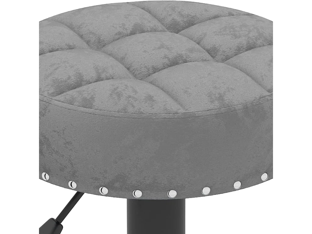 Tabourets de bar 2 pcs Gris foncé Velours 13