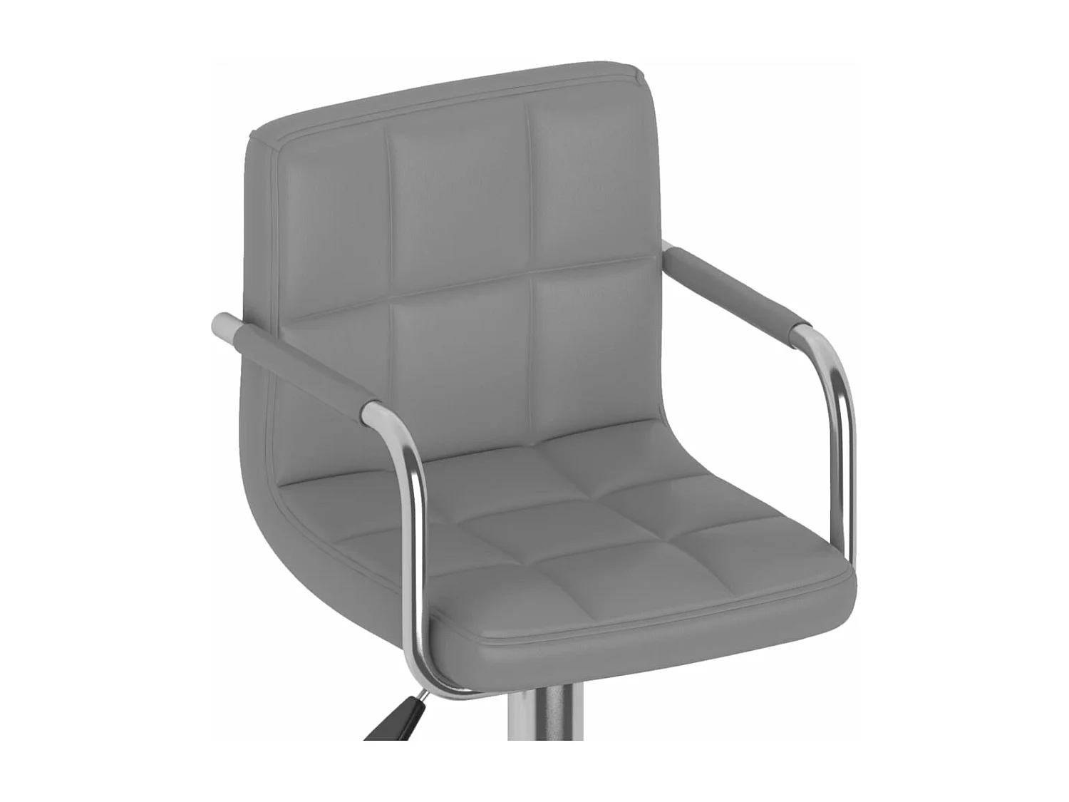 Tabourets de bar 2 pcs Gris Similicuir 16