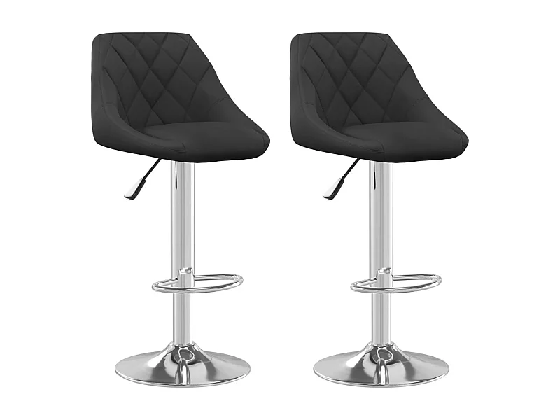 Tabourets de bar 2 pcs Noir Velours