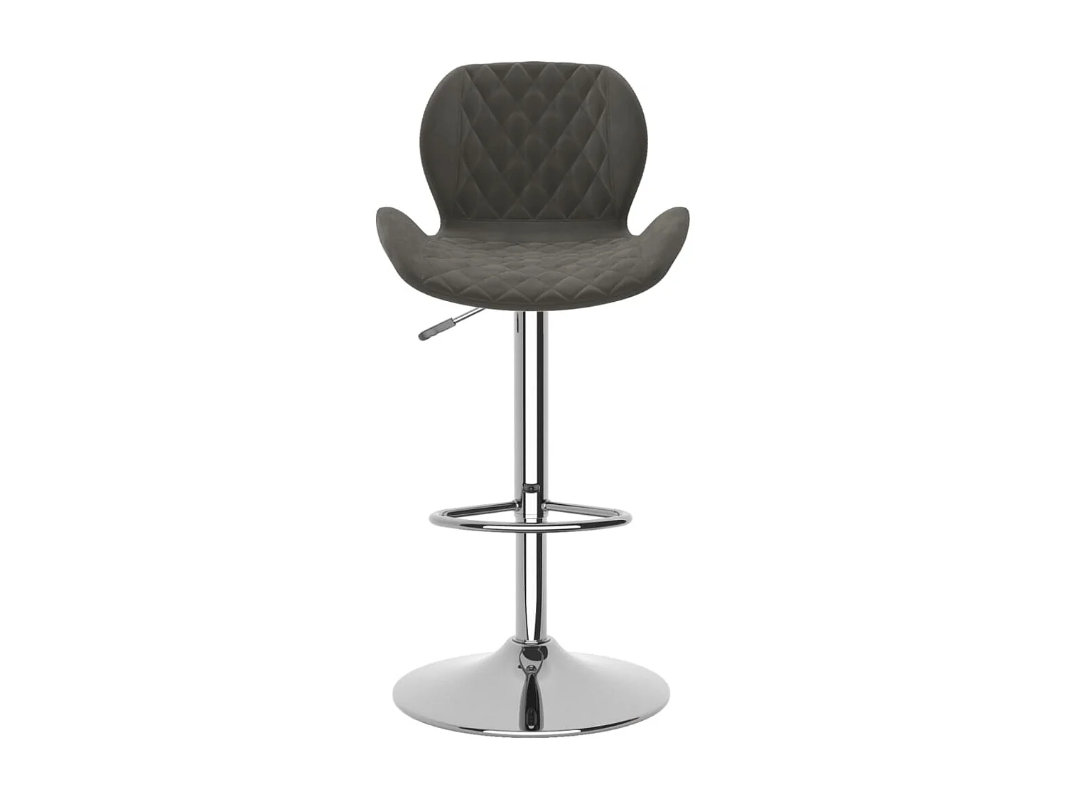 Tabourets de bar 2 pcs Gris foncé Velours 17