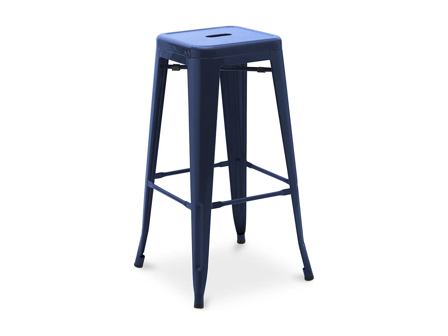 Tabouret haut industriel acier brillant renforcé Kalax 76cm --Couleur Violet