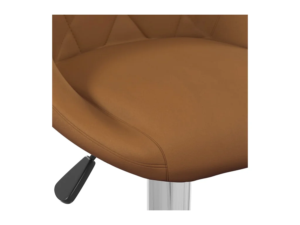 Tabourets de bar 2 pcs Marron Velours