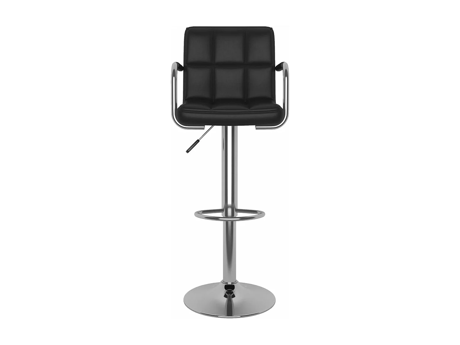 Barstoelen 2 st kunstleer zwart