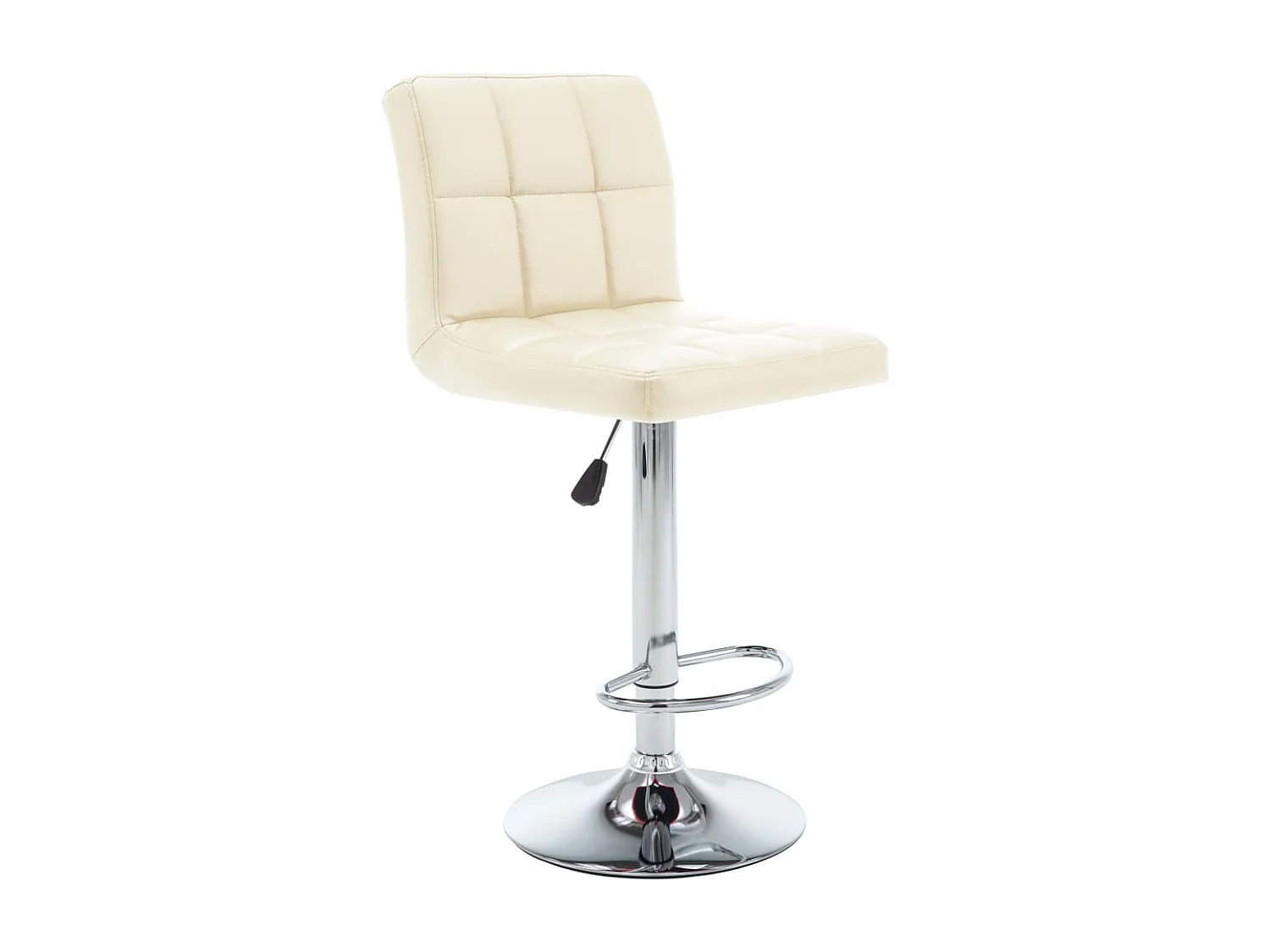 Tabourets de bar 2 pcs Crème Similicuir 11