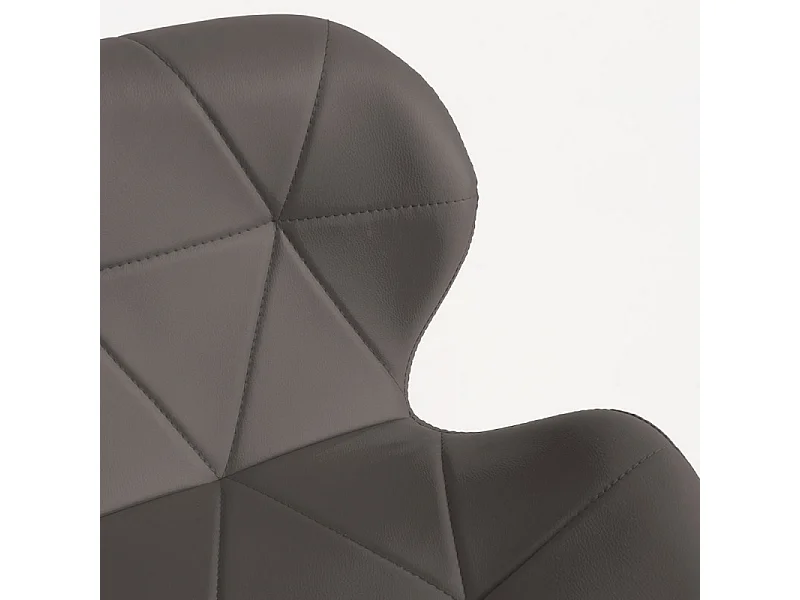 Cómodo taburete de piel sintética, Joy gris - Lote de 2