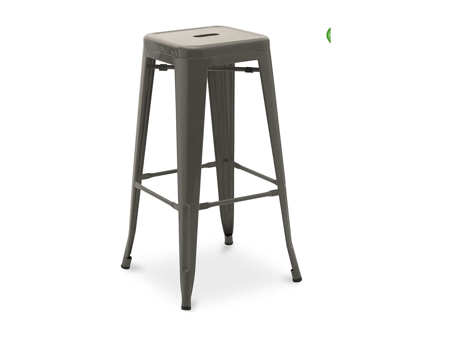 Tabouret haut industriel acier mat renforcé Kalax 76cm --Couleur Gris foncé