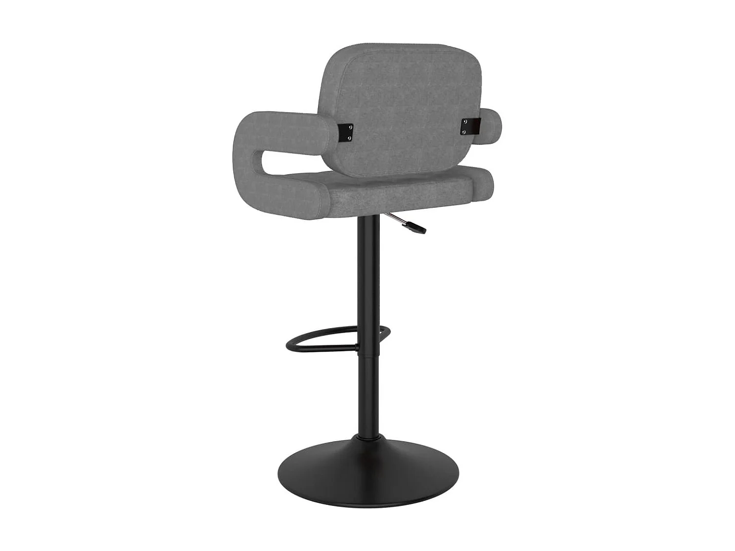 Tabourets de bar 2 pcs Gris clair Tissu Boris