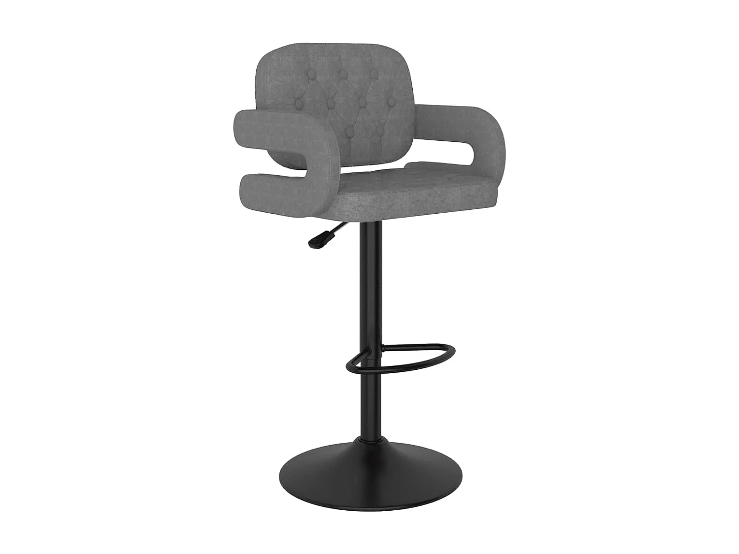 Tabourets de bar 2 pcs Gris clair Tissu Boris