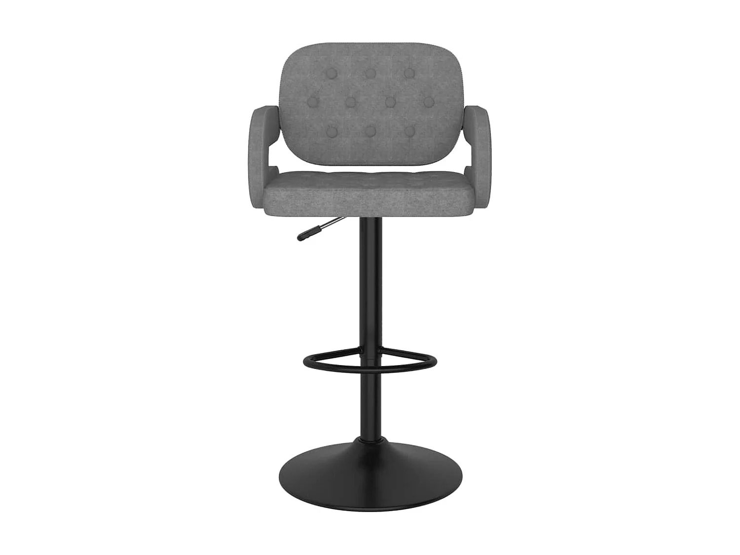 Tabourets de bar 2 pcs Gris clair Tissu Boris