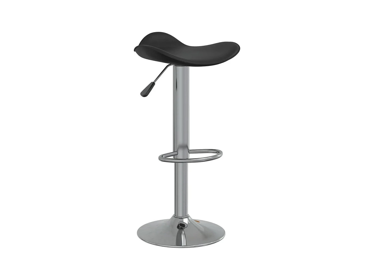 Tabouret de bar Noir Acier chromé et cuir artificiel