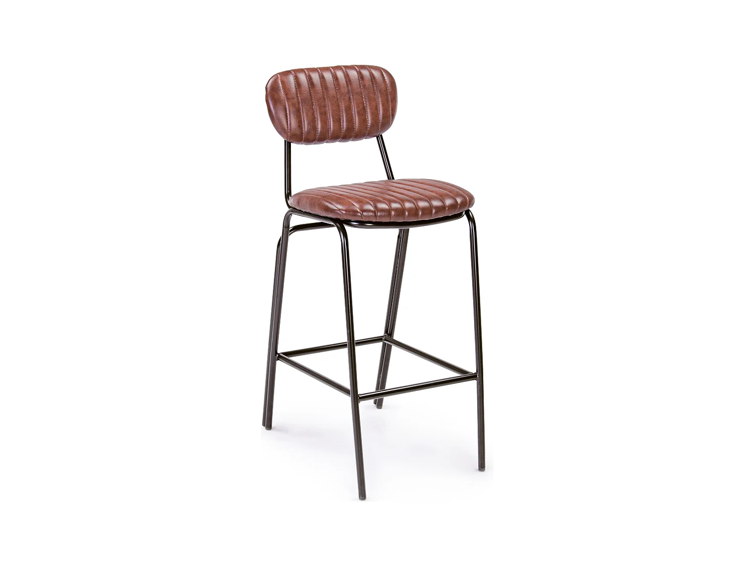 Tabouret de bar acier orange Debbie hauteur d'assise 74cm