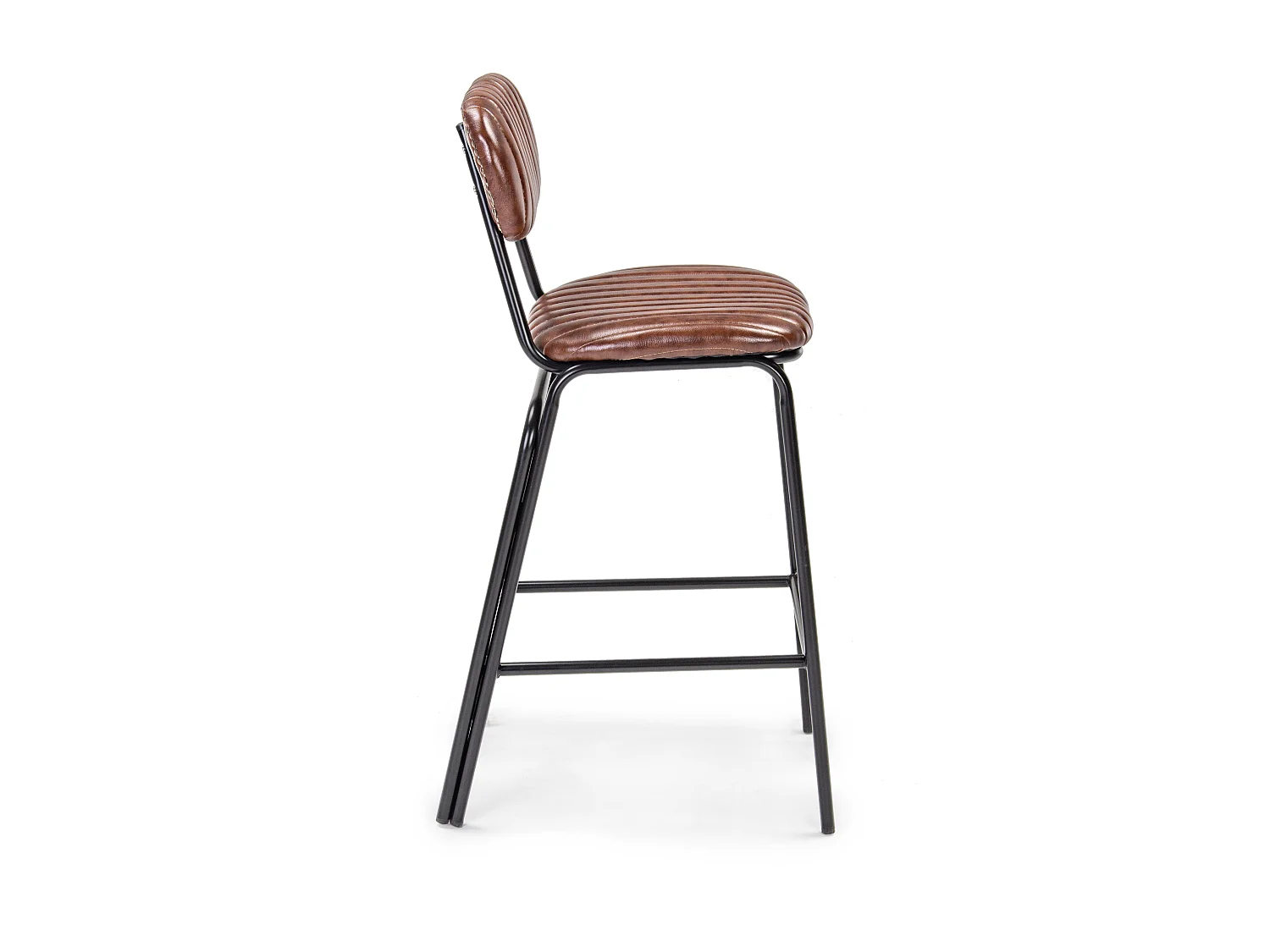 Tabouret de bar acier orange Debbie hauteur d'assise 74cm